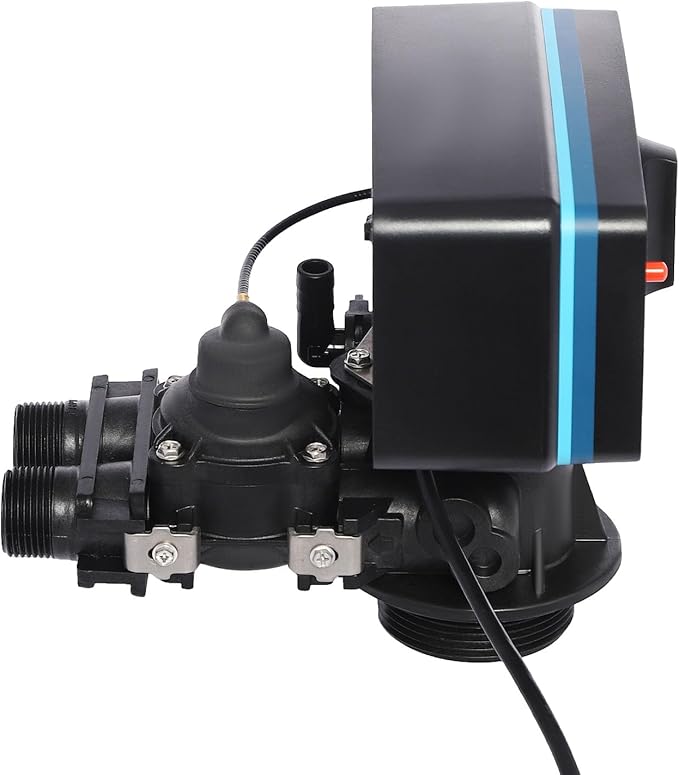 Water Softener Head Replacement, 110V 3W Digital Water Softener Control Head Timer Control Valve, Whole House Water Softener Control Valve Head Water Softener on Demand Control Head Valve, Black