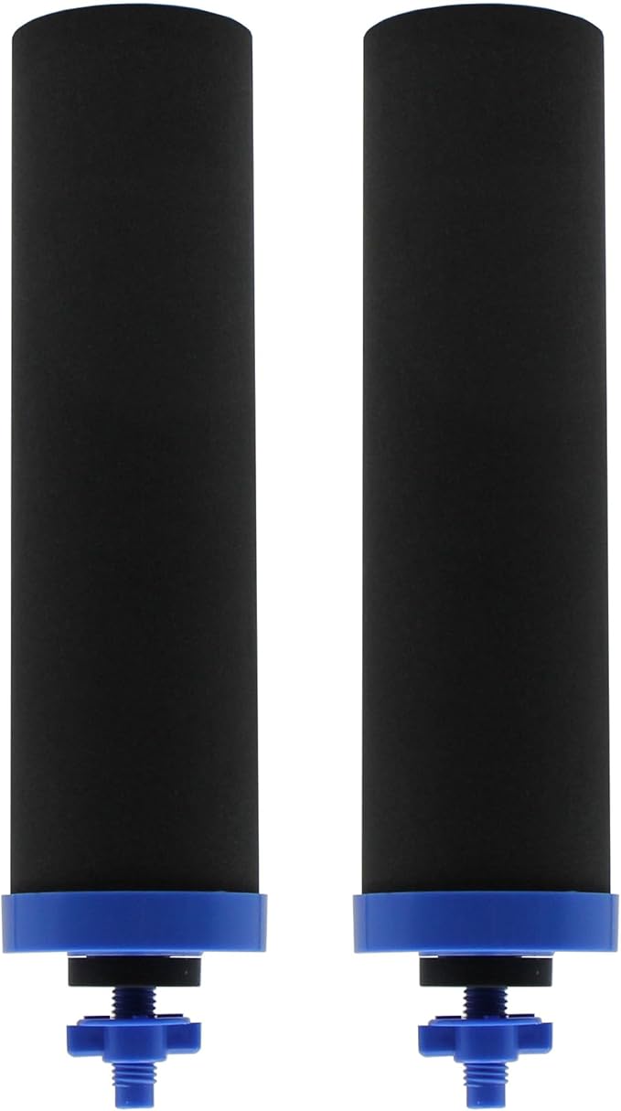 [New Upgraded] Renami 0.01μm Ultra-Filtration Gravity Water Filter Replacement for BB9-2® Black Activated Carbon Filters, Compatible with Berkey® Travel, Large, Royal, Crown Series, Pack of 2