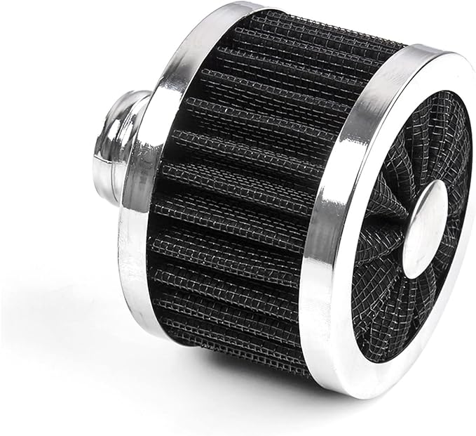 MUGE RACING 23mm Car Air Filter Universal Cold Air Intake Filter High Flow Vent Valve Cover Breather Filter (Black)