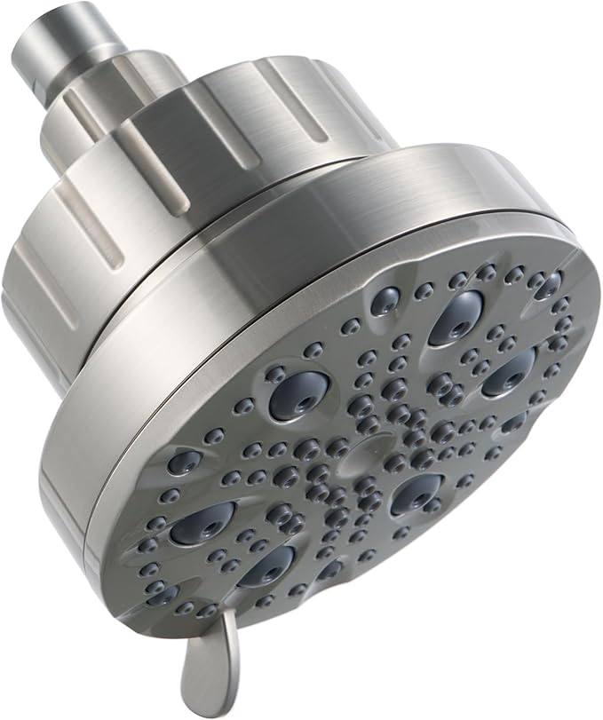 OFFO Filtered Shower Head, 20 Stage Shower Filter Head for Hard Water with Pause Mode, 9 Modes High Pressure Shower Head with Filter for Remove Chlorine and Harmful, Brushed Nickel