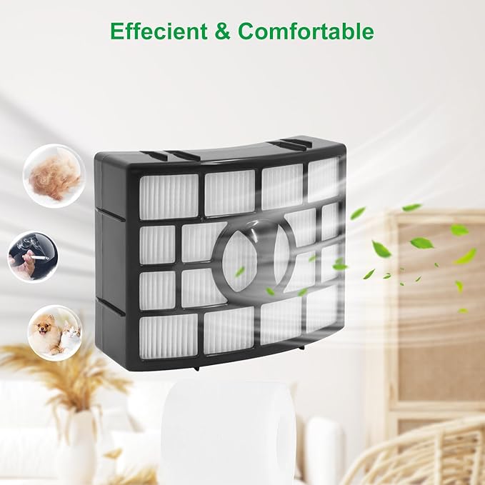 NV752 AZ1002 Vacuum Filters Replacement for Shark Rotator Powered Lift-Away AZ1002 NV650 NV650W NV651 NV652 NV750 NV750W NV751 NV752 AX950 AX951 AX952, 2 Filter + 6 Foam, Parts XFF650 XHF650