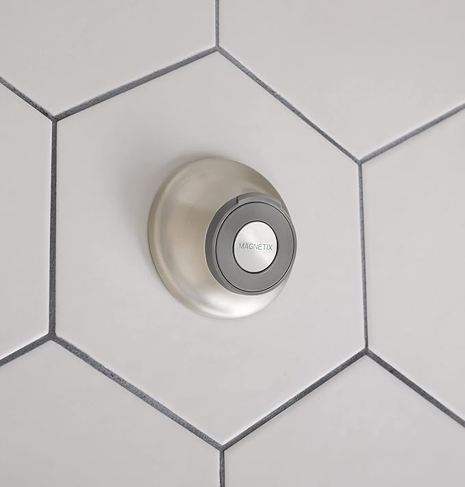 Moen 26100EPSRN Engage Magnetix 3.5-Inch Six-Function Handheld Showerhead with 186117SRN Magnetix Remote Dock, Spot Resist Brushed Nickel