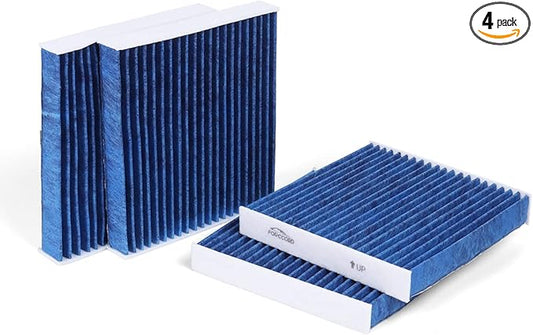 4-Pack HEPA Cabin Air Filter Fits for Mazda CX-9 Toyota RAV4 Corolla Camry Highlander Lexus RX350 Activated Carbon Cabin Filter CF12157 Replacement Accessories