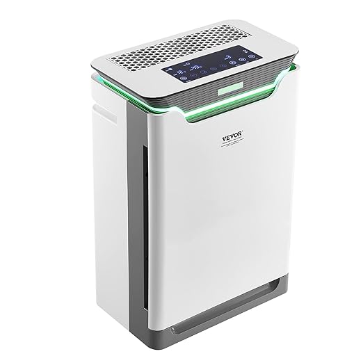 VEVOR Air Purifier with Humidifier, Covers Up to 2000 ft² in One Hour, HEPA 13 Filter, 36dB Quiet, Filters Up to 99.97% of Smoke, Dust, Pet Dander, 2 in 1 Air Cleaner for Home, Large Room, Bedroom