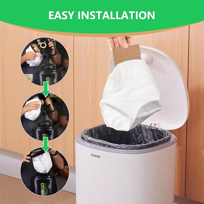 8 Pack Replacement VACBP6 HEPA Filter Bags Compatible for Atrix Ergo 8 Quart Backpack Vacuum, Replace Part VACBP36V VACBPAI VACBP1