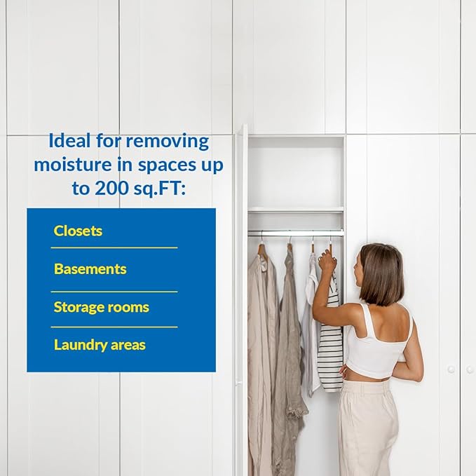 HUMYDRY® - 18 Pack of Hanging Dehumidifier Bags - Moisture Absorbers - 15.9 oz - 6 boxes, each with 3 bags - Prevents moisture - Unscented - For spaces up to 200 sq. ft.