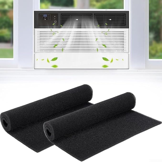 Air Conditioner Filter For Window AC, 2Pcs 24 X 15 X 1/4 Inch Replacement Parts For Air Purifier RV AC Units