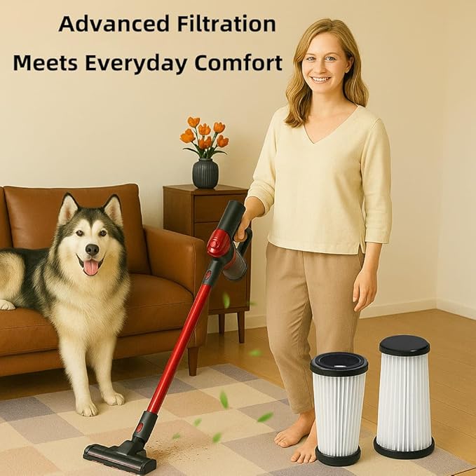 4 Pack Vacuum Filters Compatible with iwoly C150 Cordless Vacuum Cleaner, Replacement 4 Hepa Filter