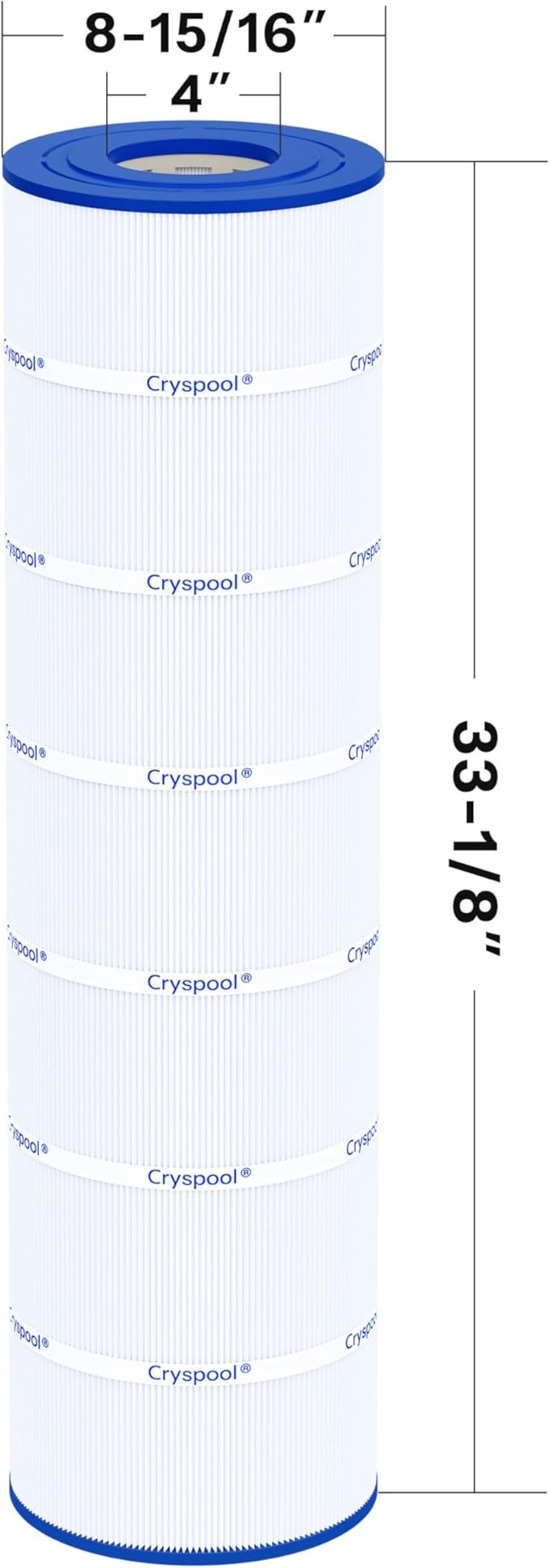 Cryspool® 08063 Filter Compatible with Jandy CS200, R0462400, PJANCS200, C-8418, 11088503, 11088513, FC-0823, 200 Sq. Ft Pool Filter Cartridge, 1 Pack