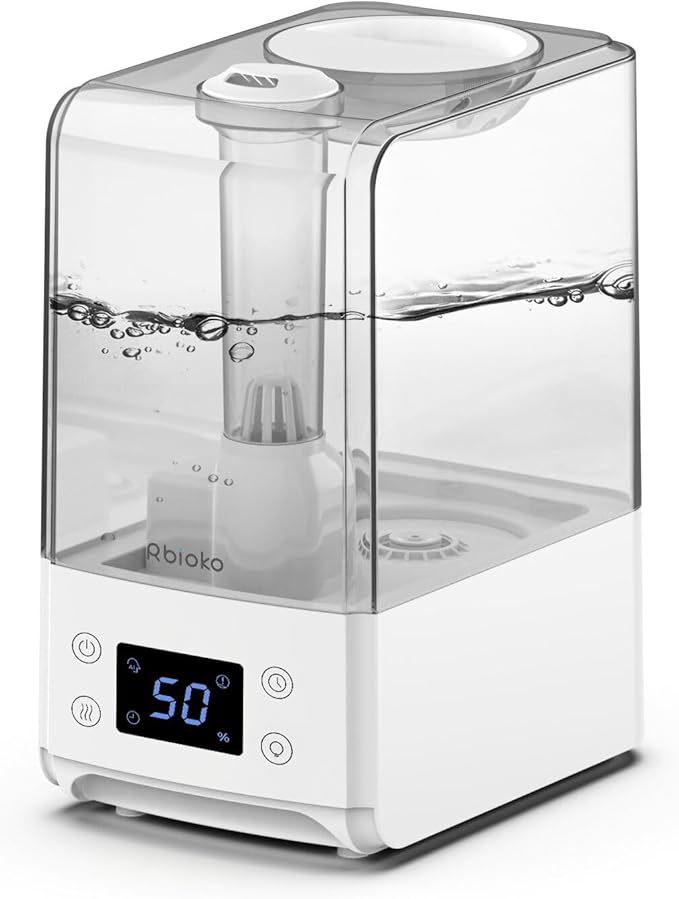 6.5L Smart Humidifiers for Large Room Bedroom Home, Cool Mist Ultrasonic Vaporizer, Auto Humidify Control for Baby and Plants, Essential Oil Diffuser with Night Light, Timer