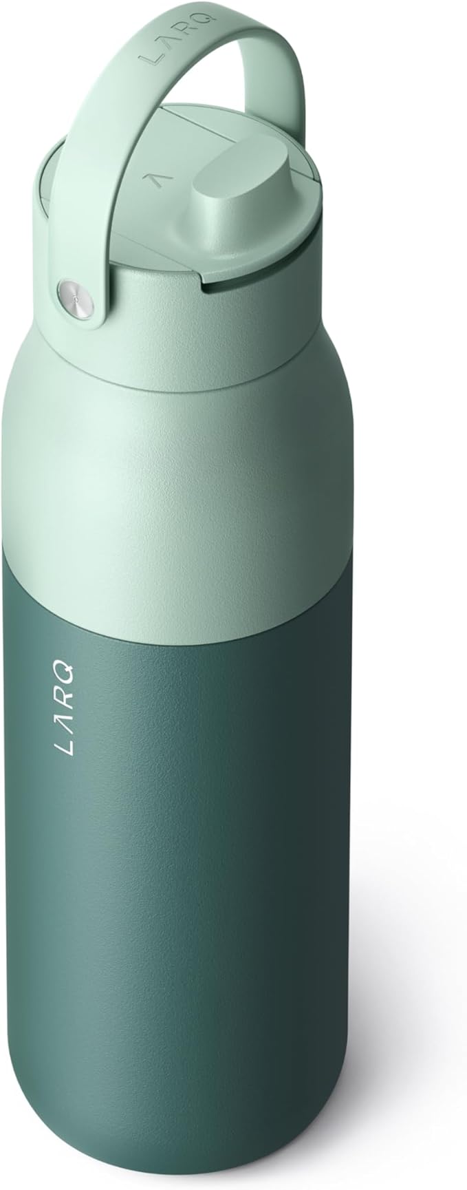 LARQ Bottle Swig Top 23oz - Insulated Stainless Steel Water Bottle With Built-In Silicone Handle | BPA Free | Reusable Water Bottle for Sports, Gym, and Travel, Eucalyptus Green