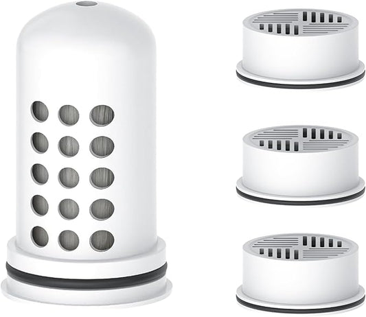 AQUA CREST Water Filter Compatible with Lifestraw® Home Pitcher and Dispenser Systems, Replacement for Lifestraw® Water Filter, Activated Carbon Filters, 3 Packs, with Membrane Micro Filter, 1 Pack