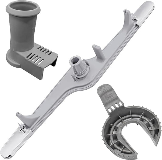 154568002 Dishwasher Lower Spray Arm Assembly with 5304518968 Support & 5304506518 Trap Drain Filter Replacement for Frigidaire Electrolux Kenmore Dishwasher 1545680 5304517203 154568001 154414101