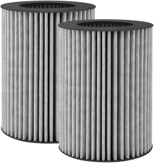 Nispira 2-in-1 AM-1A HEPA with Activated Carbon Filter Replacement For The Three Musketeers III M Mini Portable Air Purifier for Car Desktop, 2 Packs