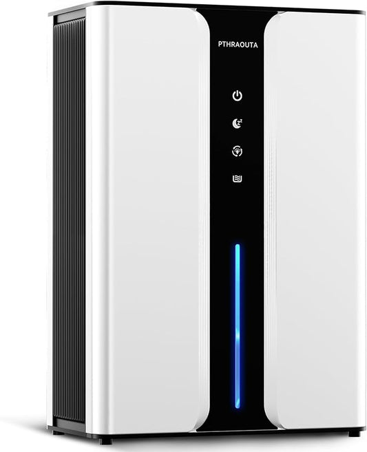 95oz Home Dehumidifier, (950 sq.ft) Quiet dehumidifier for Bedroom Bathroom with Drain Hose, with Air Reusable Filter Indoor deshumidificador for Basement RV Closet