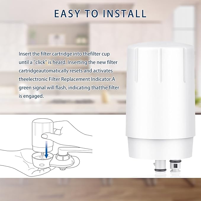 Faucet Water Replacement Filter Compatible With Brita Filtration Systems, 36311, FR-200, FF-100, Fits All Tap Water Filters, Pack of 3