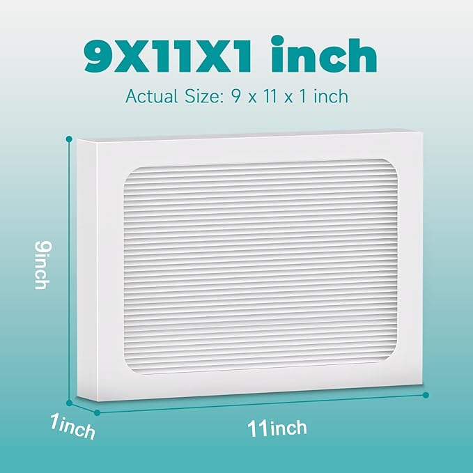 4-Pack 9 x 11 x 1 MERV 13 Replacement Dehumidifier Filter Compatible with Santa Fe Compact70, Ultra70, Element, Compact2, UA 65H dehumidifier Models