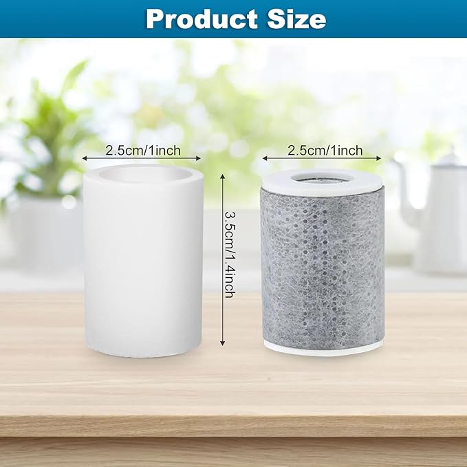 8 PCS Faucet Filter Cartridge Replacement for Kitchen & Bathroom Sink,4 PP Cotton Fiber 4 Carbon Fiber for Faucet Extender Improve Water Conditions Removes Chlorine Fluoride Heavy Metal