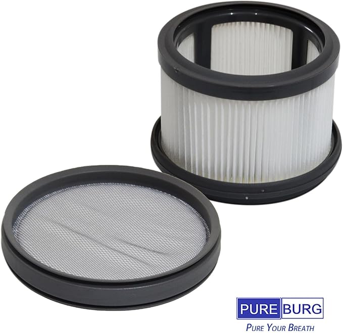 PUREBURG Replacement Filter Kit Compatible with Dreametech T10 T20 T30 & XIAOMI G9 G10 Handheld Cordless Vacuum Cleaner,2 x Center filter + 4 x Pre-Filter Washable