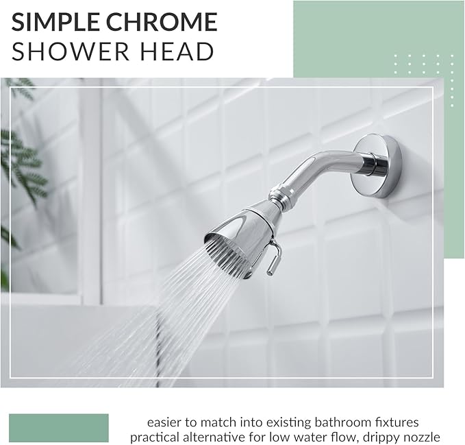 APLusee Soft Water Shower Head Chrome, Adjustment Brass Shower Wand Sprayer Replacement