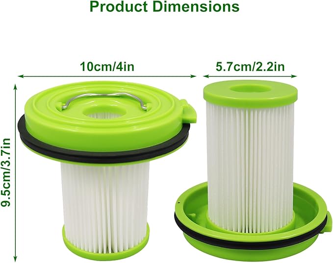 4 pack CleanView XR Pet Vacuum Features Filter Compatible With CleanView XR Pet 300W Lightweight Cordless Vacuum 3797V and 3789U, Part Number: 1638010