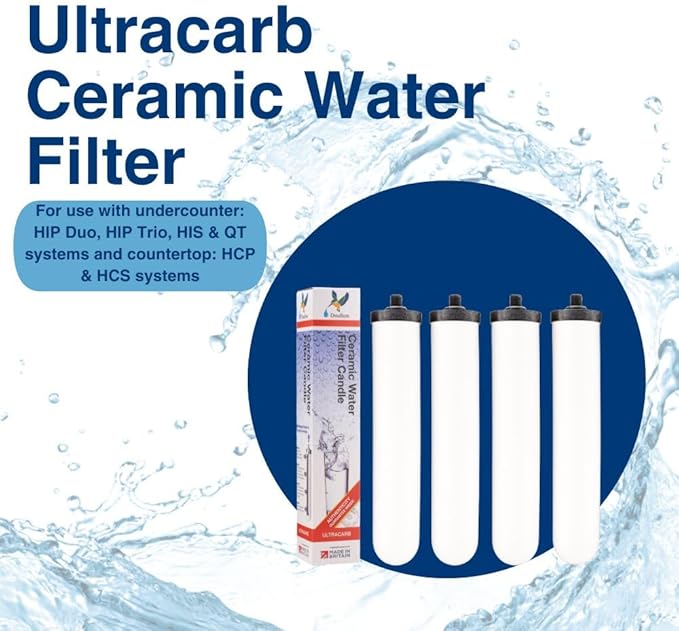 DOULTON ¦ W9123053 ¦ 10" UltraCarb ¦ Authentic Drinking Water Ceramic Replacement Candle Element Filter ¦ 9501 ¦ White ¦ NSF Certified ¦ BSP Thread ¦