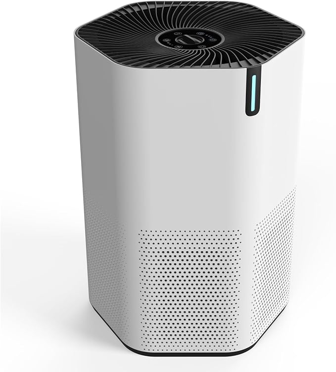 AirPro Purifier for Home and Bedroom | HEPA 14 Filter | Ultra-Quiet Air Cleaner | Activated Carbon Filter and Essential Oil Diffuser - 1 Pack