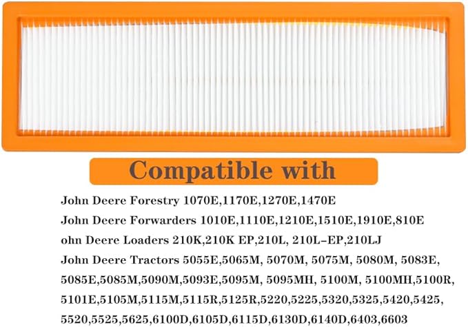 RE198488 Cabin Air Filter Fits For JD Tractor 5525 5320 5325 5420 5425 5525 5725 6110D 6115D 6140D 6603 Replaces OE# PA30086 WP10160 RE73220