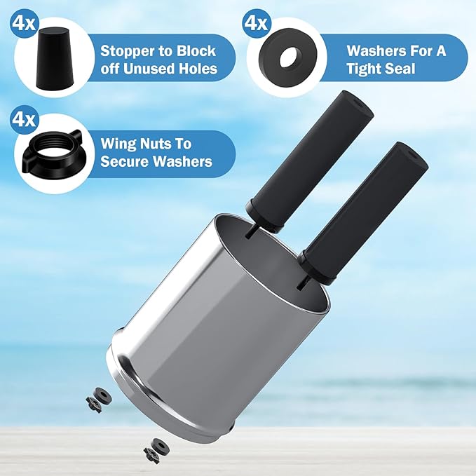 Replacement Kit for Berkey® Water Filter System Elements - 4 wing nut, 4 Washers & 4 water filter hole plugs Compatible with Berkey® Gravity Water Filter System and Black Activated Carbon Filters