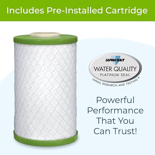 WaterChef C6500 Premium Countertop Water Filter System (Black), 600 Gallon Capacity, NSF/ANSI Certified for 78 Contaminants, Made in USA
