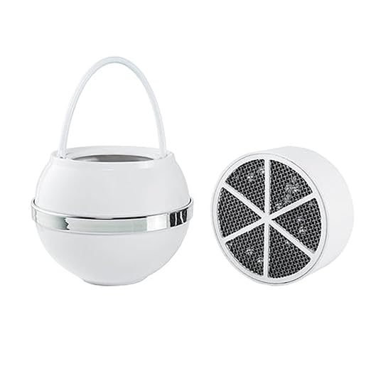 Crystal Quest Bath Ball & Replacement Filter Cartridge Bundle - Water Filter System-Reduce Contaminants for Softer &Smoother Skin-Effortless & Quick Installation| Bundle and Save (White)