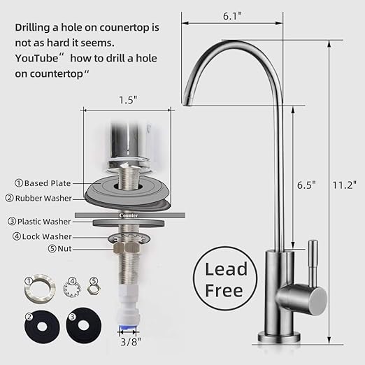 Geekpure 5-Stage Reverse Osmosis Drinking RO Water Filter System-75GPD