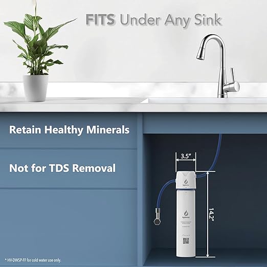 DWSP Premium Microplastic Water Filter, NSF 401/53/42 Certified Under Sink Drinking Water Filtration System, Direct Connect Kitchen/Bathroom Sink, Reduces PFOA, PFOS, Lead, Cysts, Asbestos, Chlorine