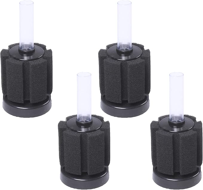 AQUANEAT Aquarium Sponge Filter Breeding Fry Betta Shrimp Nano Fish Tank 4pcs (Small up to 10Gal)