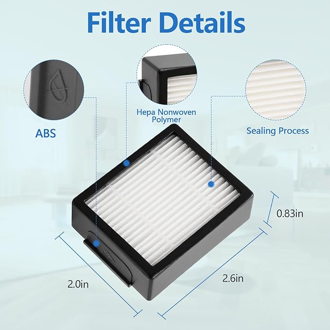 Filters Replacement For iRobot Roomba E I&J Series E5 E6 i1 i3 i4 i5 i6 i7 i8 J5 J6 J8 Vacuum Cleaner, 12 Pack High Efficiency Filters + 1 Cleaning Brush,（Not For Combo J7 J7+ and Combo J9 J9+）