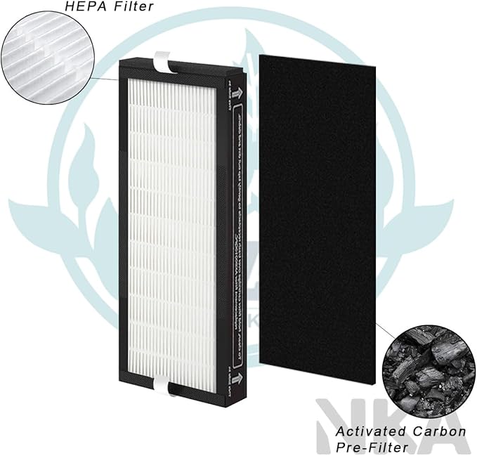 NKA 1-Pack AH60010 Replacement True HEPA Air Filter - Compatible with Hoover WH10100/WH10200 & Oreck AK60010QPC Air Purifiers (Not for AH60015、WH10600)