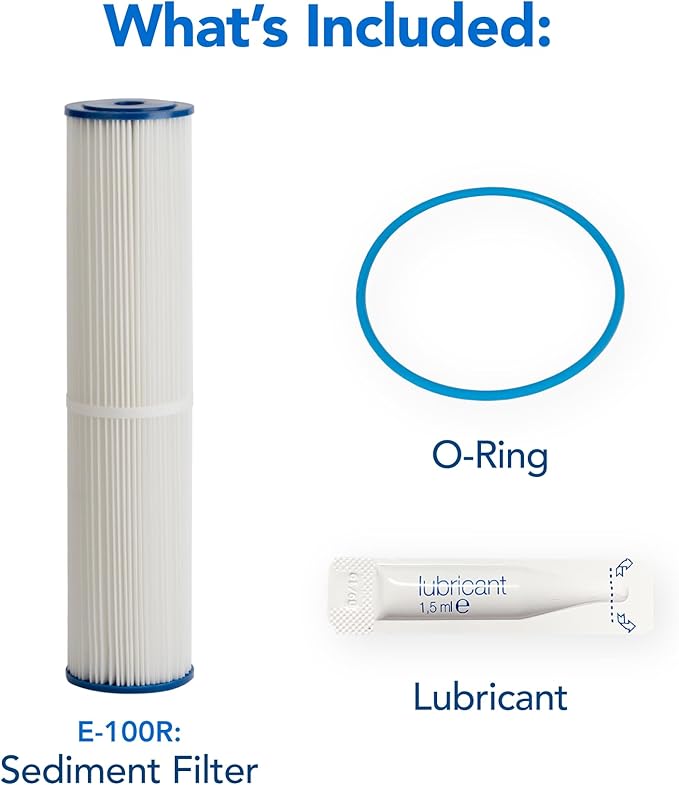 Kind Water 5-Micron Sediment Filter Replacement – Kind & Evo E-1000/E-2000/E-3000 Whole House Systems – Includes O-Ring & Lubrication – 6–12 Month Filter