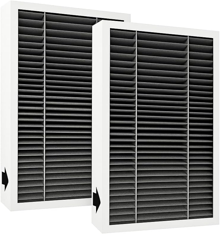Nispira F1 C01 T02 Carbon Odor Reduction HEPA Filter Replacement For 3M Filtrete Room Air Purifier FAP-C01-F1, FAP-T02-F1, FAPF-F1-O, FAP-C01BA-G1, FAP-T02WA-G1, FAP-ST02W, FAP-ST02N 2 Packs