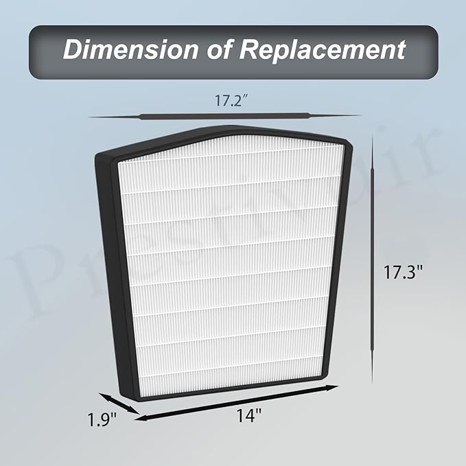 Replacement Filter LP-HF550P Compatible with Live-Pure Bali Series LP550TH LP550THP Air Cleaner Purifier Filtration, 1 Pack HEPA Filter + 4 Pack Carbon Filter