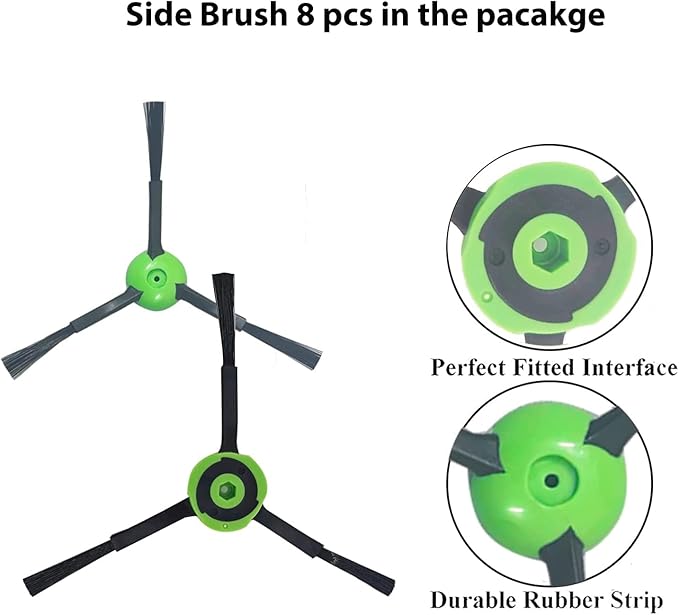 Replacement Parts Accessories Specific for iRobot Roomba Combo 10 Max J9 J7+/Plus Vacuum Cleaners :Microfiber Moping Pad X2 Side Brush X8 Filter X8 Roller Brush X8