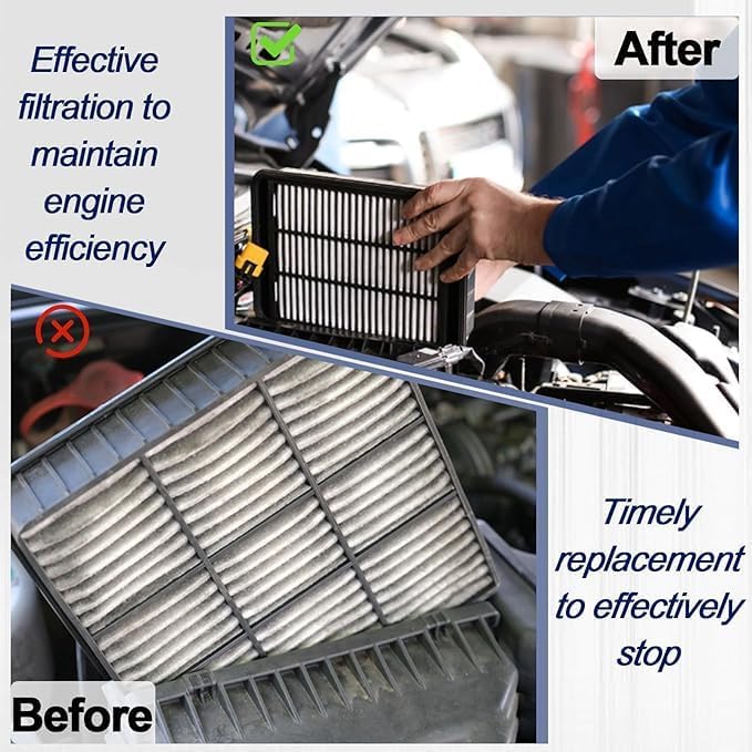 JTBU854-858 Engine & Cabin Air Filter for Rogue Sport (2017-2022),Qashqai (2017-2022),Rogue (2014-2020)