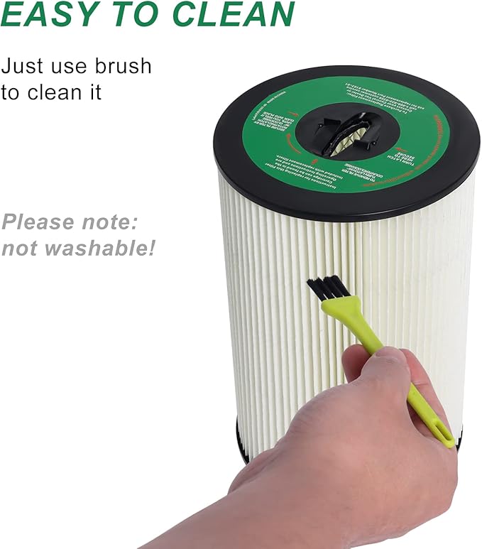 8107-01 Central Vacuum Cleaner Filter Replacement Compatible with Dirt Devil/Titan, 10 Inch Cartridge Filter Compatible with Vacuflo FC610 FC1550 Royal CS1200