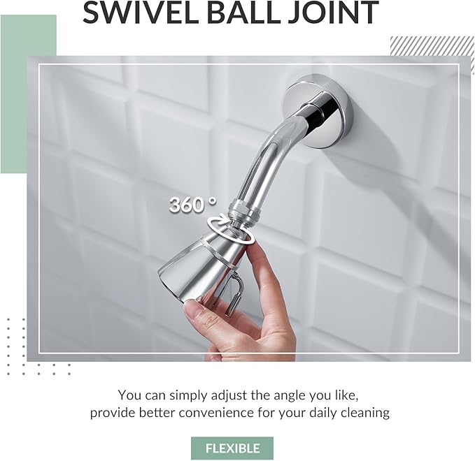 APLusee Soft Water Shower Head Chrome, Adjustment Brass Shower Wand Sprayer Replacement