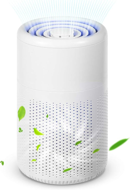 Small Air Purifier for Bedroom Home: Personal Desk Mini Air Purifier – Filters Smoke Dander Hair Odors - 20dB Pet Air Purifiers Fresheners Cleaner for Desktop,Office,Kitchen