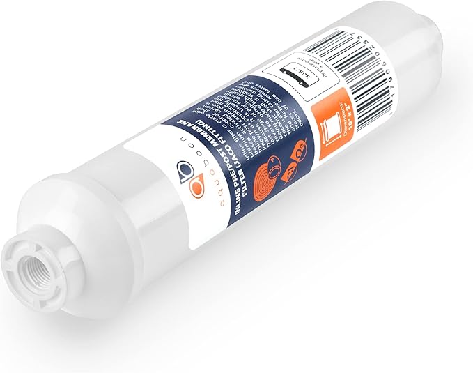 Aquaboon Inline Water Filter for Refrigerator 25-Pack of Inline Post/Carbon Polishing Water Filter Catridge for Reverse Osmosis System Standard Size (Jaco fitting)