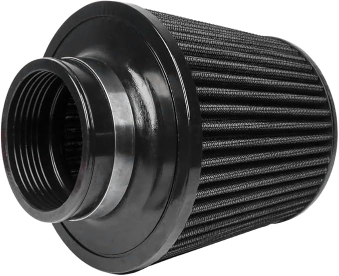 Kyostar Universal Carbon Fiber 3 Inch 76mm Air Intake Cone Filter Replacement Quality Dry Air Filter, Black