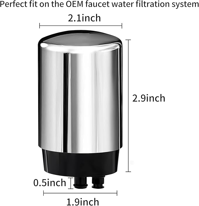 4 Pack Faucets Filters Cartridge(FR-200,FF-100)，Replacement for Brita® Faucet Filter,Water Filter Compatible with Brita® Faucet Filtration Systems- Chrome