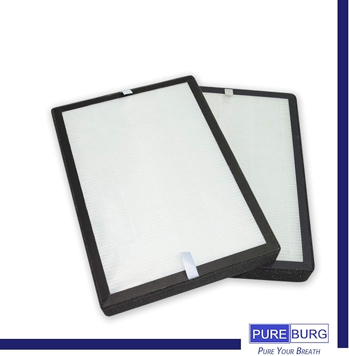 PUREBURG Replacement Filter Compatible with MOOKA KOIOS GL-FS32 & AZEUS GL-FS32 Air Purifiers,2-Pack H13 HEPA 3-Stage Filtration Activated Carbon