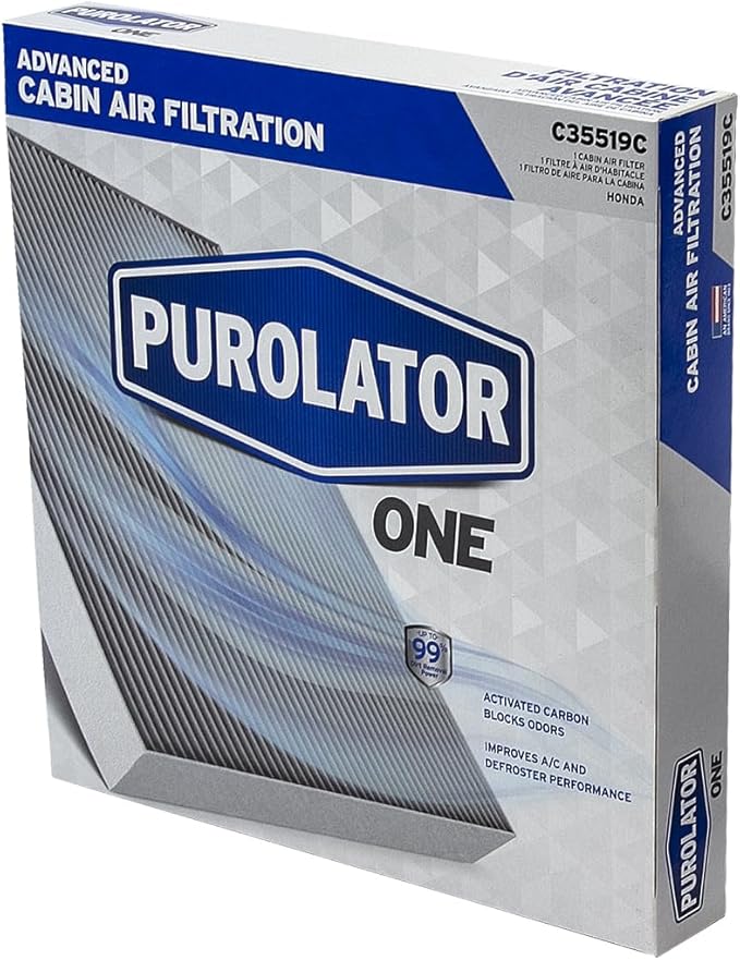 Purolator C35519C PurolatorONE Advanced Cabin Air Filter with Activated Carbon Compatible with Select Honda and Acura Models