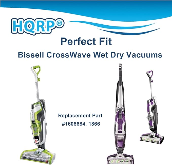 HQRP 2-pack Filter compatible with Bissell 2328, 2305, 2305K, 2303, 2306A, 2306, 23062, 23068 CrossWave Pet Pro Multi-Surface Wet Dry Vac Vacuum Cleaners